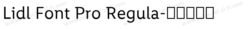 Lidl Font Pro Regula字体转换